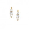 Nomination Colour Wave Gold Small Hoop Earrings with White CZ