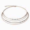 Coeur de Lion Rose Gold Grey Waterfall Necklace 5040/10-1200