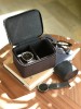 Stackers Zipped Travel Watch Box - Brown
