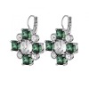 Dyrberg Kern Batti Silver Earrings - Emerald Green
