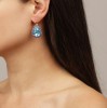 Dyrberg Kern Fiora Gold Earrings - Aqua/Light Blue