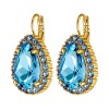 Dyrberg Kern Fiora Gold Earrings - Aqua/Light Blue