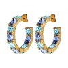 Dyrberg Kern Gretia Gold Earrings - Aqua Blue
