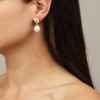 Dyrberg Kern Nette Gold Earrings - Crystal/White Pearl