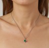 Dyrberg Kern Rimini Silver Necklace - Emerald Green