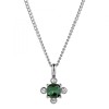 Dyrberg Kern Rimini Silver Necklace - Emerald Green