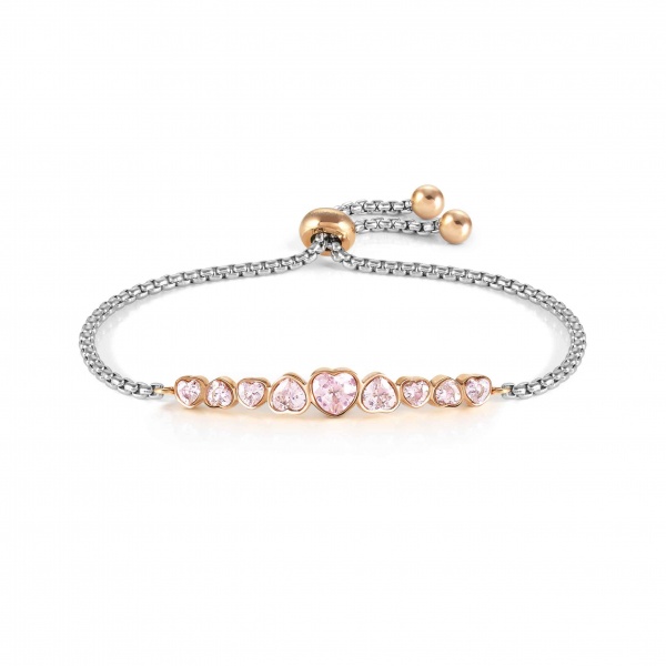 Nomination Milleluci Rose Gold & Silver Heart Bracelet - Pink