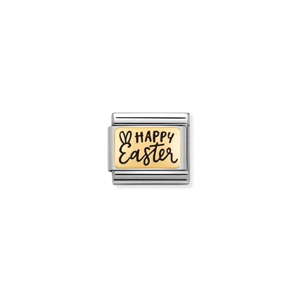Nomination Gold Happy Easter Plate Composable Charm