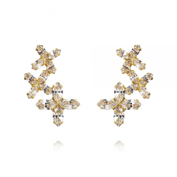 Caroline Svedbom Gold Multi Star Cuff Earrings - Crystal