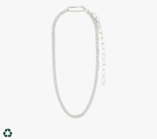 Pilgrim Necklace Heat Silver Chain & Pearl