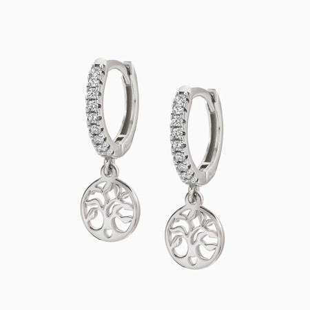 Nomination Chic & Charm Silver Tree of Life Earrings