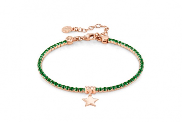 Nomination Chic & Charm Rose Gold Green Star Bracelet