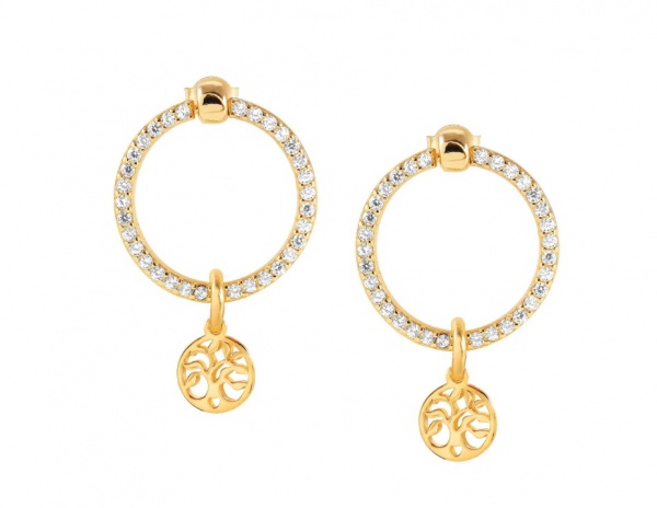 Nomination Chic & Charm Celebration Gold Tree of Life Earrings