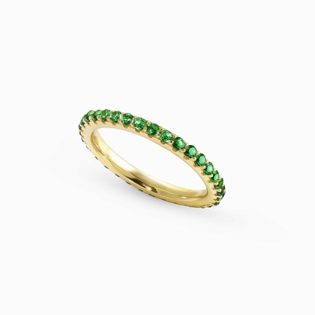 Nomination Lovelight Gold Ring with Green CZ - Size 11 (EU 51)