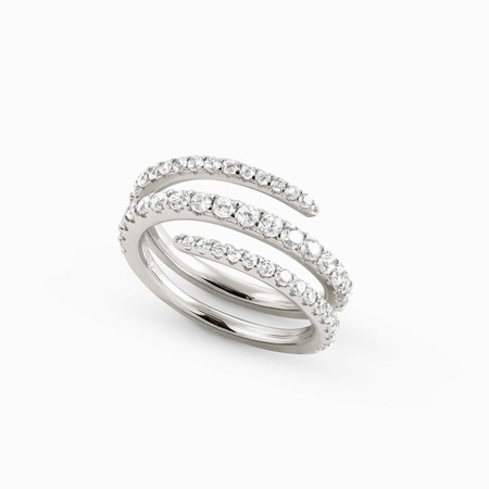 Nomination Lovelight Silver Spiral Ring with White CZ - Size 15 (EU 55)