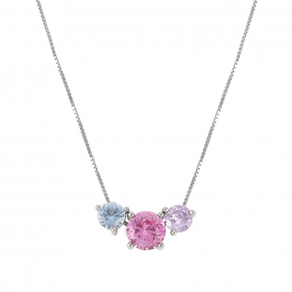 Nomination Colour Wave Silver Necklace with Coloured CZ
