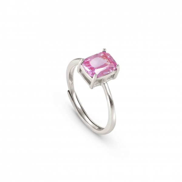 Nomination Colour Wave Silver Adjustable Ring with Pink CZ