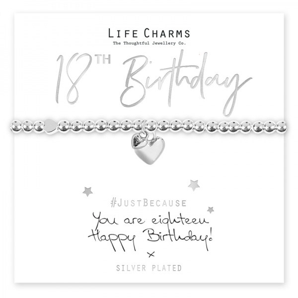 Life Charms You Are 18 Happy Birthday Bracelet