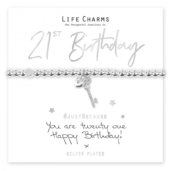 Life Charms You Are 21 Happy Birthday Bracelet