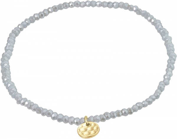 Pilgrim Indie Gold Bracelet with Pale Blue Beads