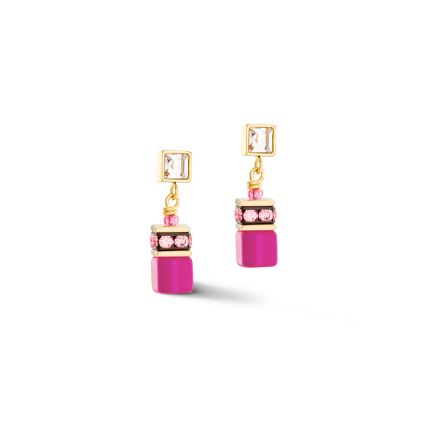 Coeur de Lion Gold Pink Drop Earrings 3038/21-0416
