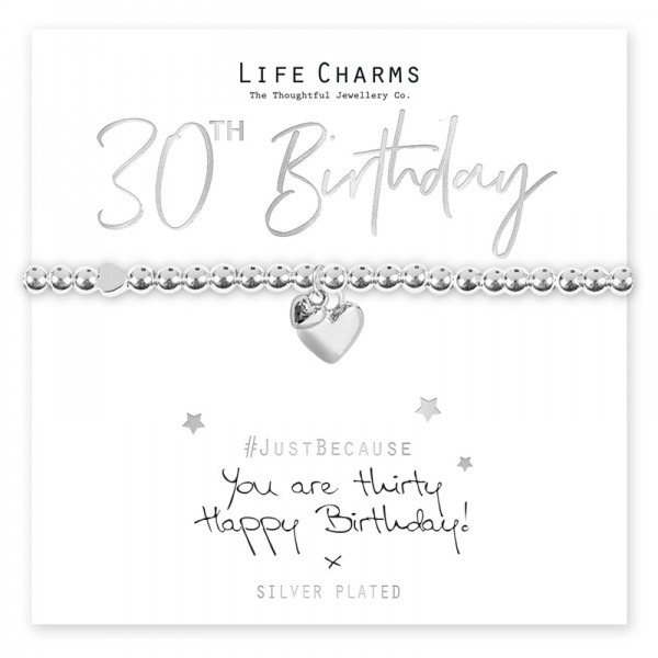 Life Charms You Are 30 Happy Birthday Bracelet