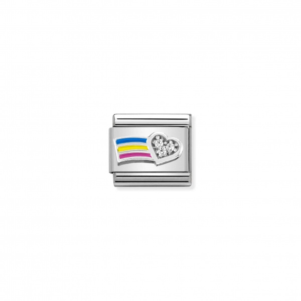 Nomination Silver Rainbow CZ Heart Composable Charm