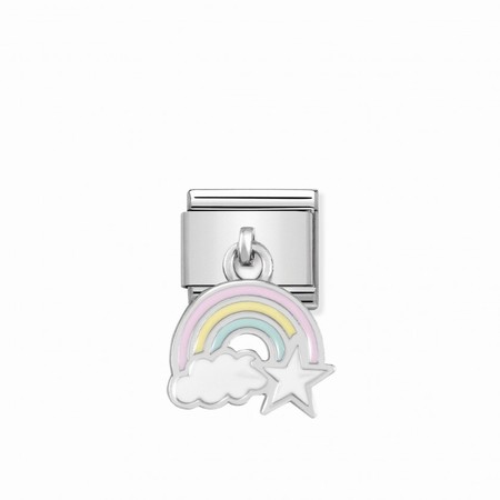 Nomination Silver Hanging Rainbow Cloud & Star Composable Charm