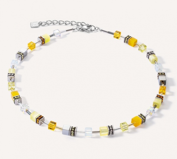 Coeur de Lion Silver Joyful Colours Yellow Necklace 3339/10-0100