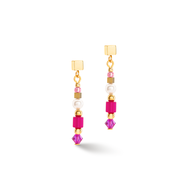 Coeur de Lion Gold Pink Drop Earrings 4355/21-0416