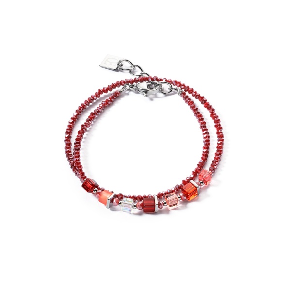 Coeur de Lion Joyful Colours Wrap Promo Bracelet - Red + FREE EARRINGS