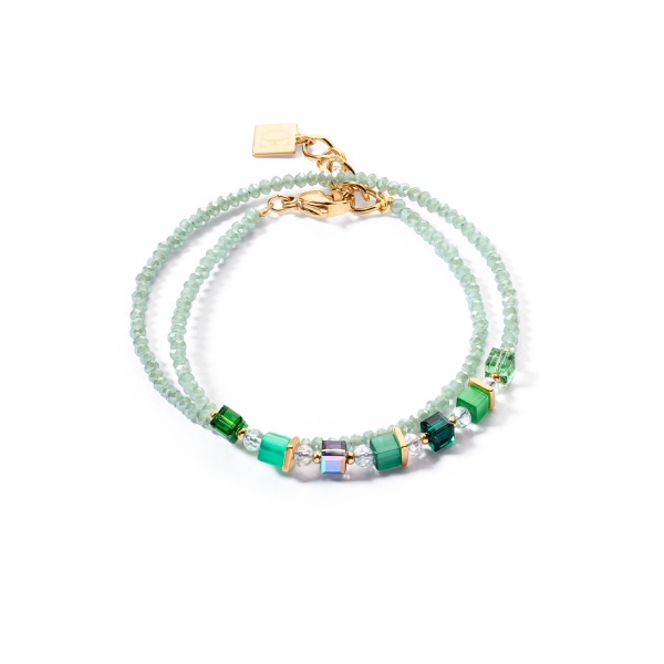 Coeur de Lion Joyful Colours Wrap Promo Bracelet - Green + FREE EARRINGS