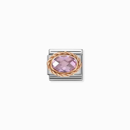 Nomination Rose Gold Pink CZ Stone Composable Charm