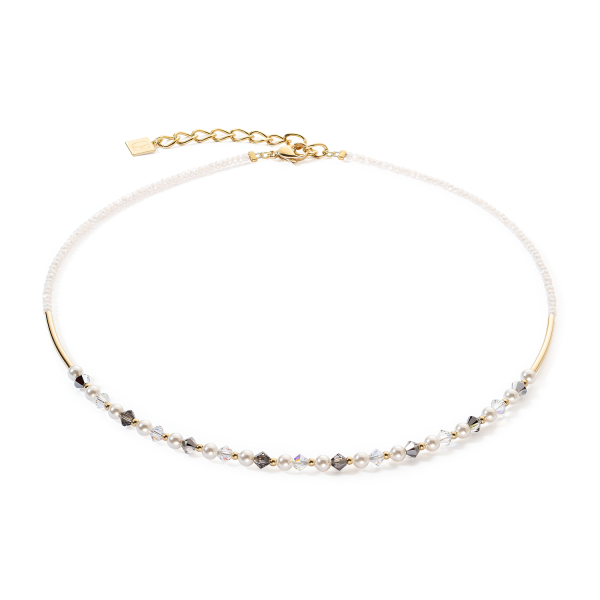 Coeur de Lion Gold Grey & Crystal Necklace 6022/10-1218