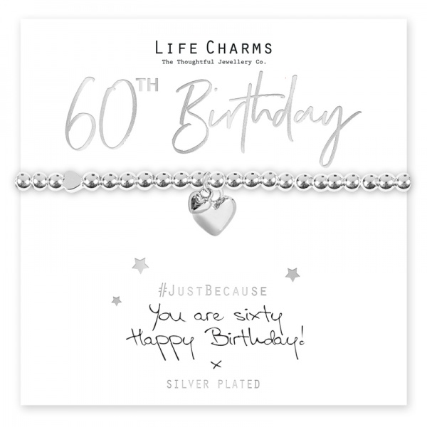 Life Charms You Are 60 Happy Birthday Bracelet