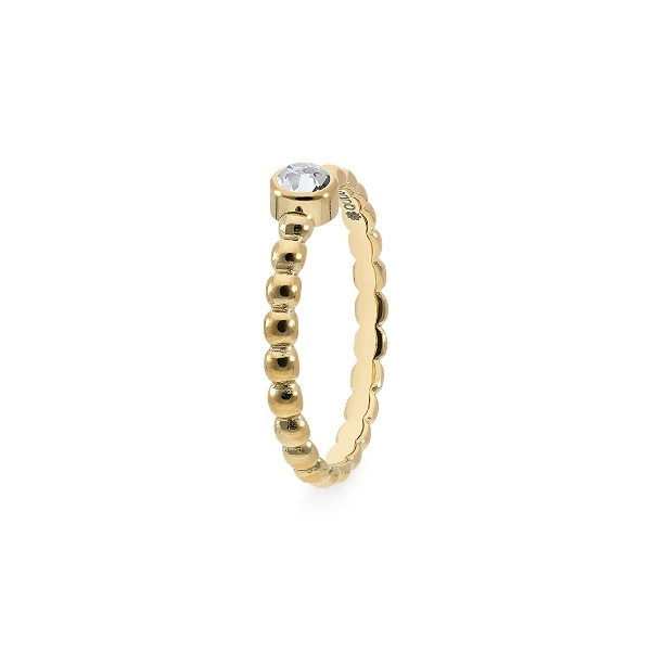 Qudo Gold Ring Matino Deluxe Crystal - Size 62