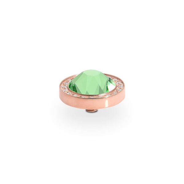 Qudo Rose Gold Topper Canino Deluxe 10.5mm - Peridot