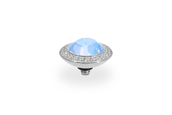 Qudo Silver Topper Tondo Deluxe 13mm - Light Sapphire Opal