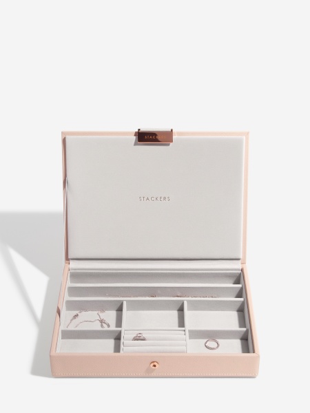 Stackers Classic Jewellery Box Lid - Blush Pink & Rose Gold