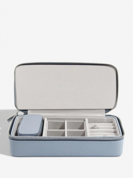Stackers Large Travel Jewellery Box - Dusty Blue