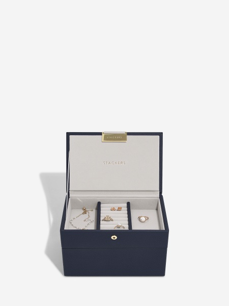 Stackers Mini Jewellery Box Set - Navy