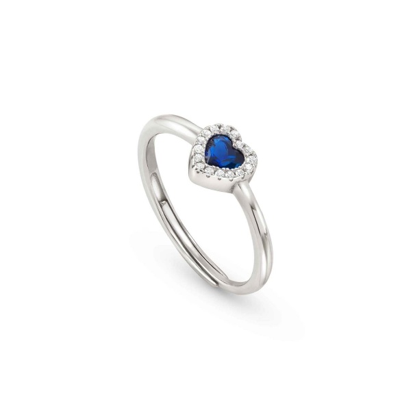 Nomination All My Love Silver Heart Adjustable Ring - Blue