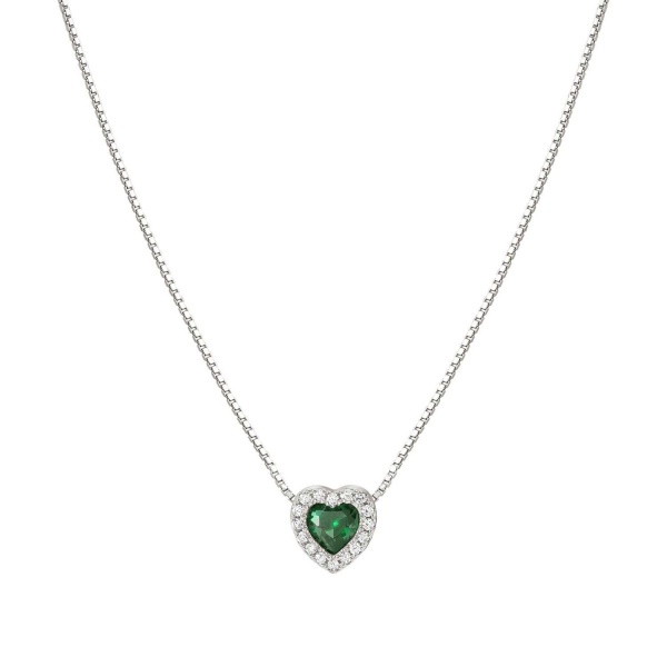 Nomination All My Love SIlver Heart Necklace - Green