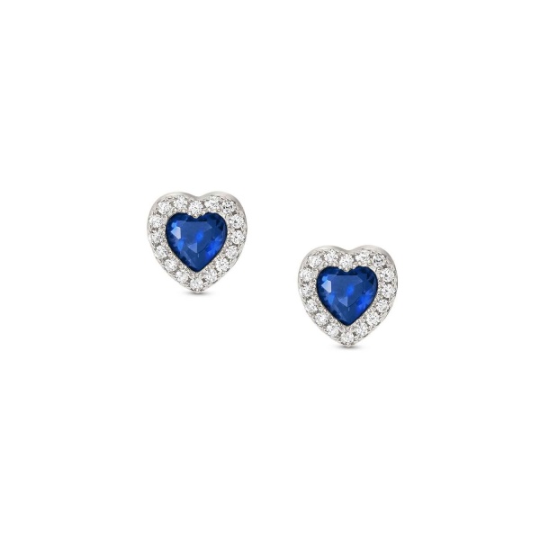 Nomination All My Love Silver Heart Stud Earrings - Blue