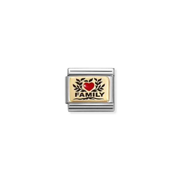 Nomination Gold Family with Red Heart Composable Charm