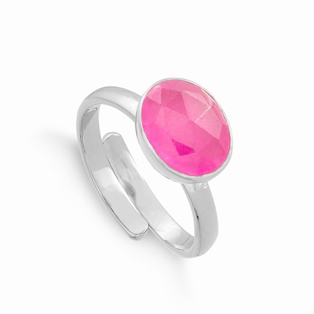 Sarah Verity Atomic Midi Ruby Quartz Silver Ring