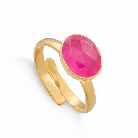 Sarah Verity Atomic Midi Ruby Quartz Gold Ring