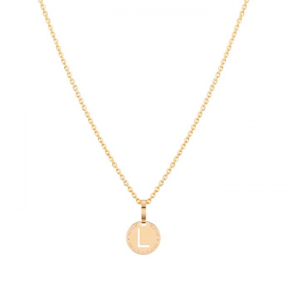 Rebecca Gold L Initial Necklace