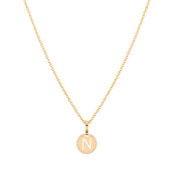 Rebecca Gold N Initial Necklace