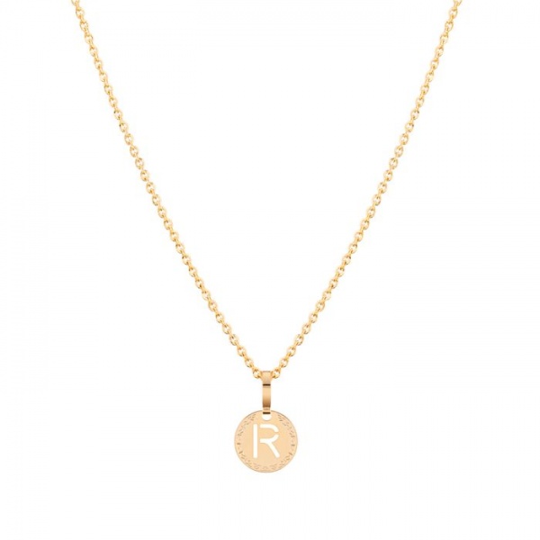 Rebecca Gold R Initial Necklace